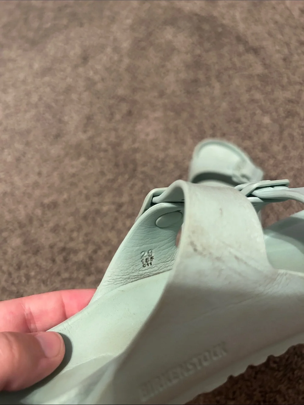 Birkenstock Kids Two-Strap Slide Sandals - Mint Green